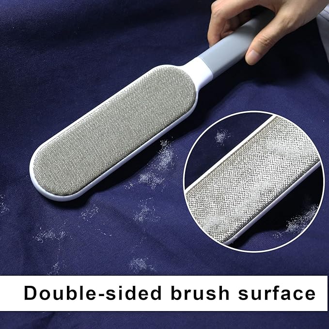 Pet Hair Remover Brush,Dog Hair Remover for Clothes - lint Remover Brush,Lint Brush Pet Hair Remover for Dogs, Cats & Puppies, Small Size (Gray)