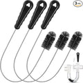 3 Pcs Condensate Trap Flexible Drain Brush, 16 Inch AC Drain Line Cleaning Brush for AC & HAVC Condensate P Trap, Black