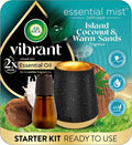 AIR WICK® Essential Mist - Vibrant Starter Kit - 1+1 Island Coconut & Warm Sands, Air Freshener, Essential Oils