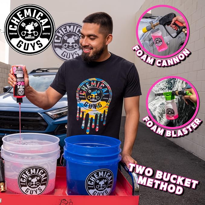 Chemical Guys Mr. Pink Car Wash Soap - 64 oz Super Suds Foaming Car Wash Soap for Cannon, Blaster, or Bucket Washing - pH Balanced, Safe on Wax, Sealant, Ceramic, and Clear Coat Finishes (Pack of 4)