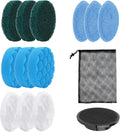 Electric Spin Scrubber Brush Heads Set, 12 Pack Replaceable Brush Heads for Cordless Power Scrubber, for Household Cleaning Brushes Kitchen Bathroom Floor Tile Car