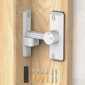Barn Door Lock Latch, 90/180 Degree Flip Sliding Door Latch for Garage, Bedroom, Cabinet, Sturdy Zinc Alloy Security 90 Degree Lock (White-1 Pc)