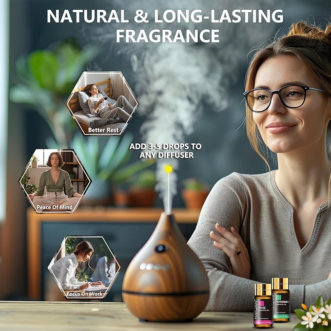 MAYJAM Tea Tree 20 Pcs Pure Essential Oil Gift Set, for Diffuser, Humidifiers, Skin Care, Massage, Fragrance Oil Scent for DIY Candle and Soap Making, Gift for Friend (5ML)