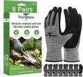 8 Pairs gloves for men gardening gloves,garden gloves for women,Breathable latex dipped gloves,Suitable for weeding and warehouse handling