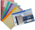 Tarifold Document Holders w/Closure, 6.25 in x 4.5 in, Assorted, 6 Pack | 6 reusable document holders, 6.25 inches x 4.5 inches, secure closure, assorted colors