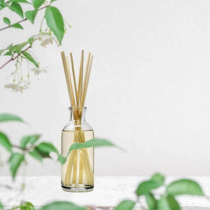 Reed Diffuser Set, Tuberose - Bathroom Shelf Décor | Exotic Tuberose and Fragrant Orange Blossom, Floral Room Freshener with Reeds, Vegan. Made in The USA