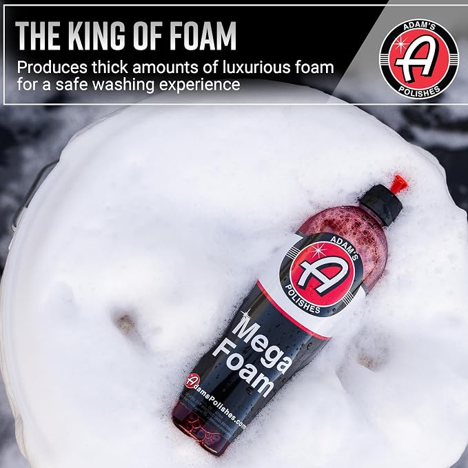Adam’s Mega Foam (5 Gallon) - pH Neutral, Ultra Concentrated for Foam Cannon, Foaming Spray Gun, or Bucket – Safe for Wax, Sealants & Ceramic Coating – High Suds Car Cleaner