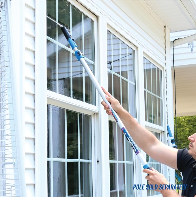 Unger Connect and Clean 16” Performance Window and Glass Cleaning Squeegee with Replacement Rubber, Cleaning Supplies, Heavy Duty Household Cleaner Tools with Streak-Free Results