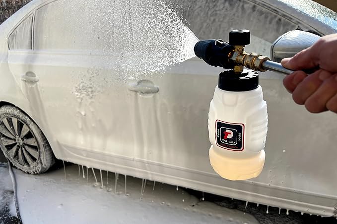 Tool Daily Foam Cannon for Pressure Washer, 5 Power Washer Tips,1 Liter | Adjustable Snow Foam Lance for Car Washing, 1/4 Inch Quick Connect, 3600 PSI