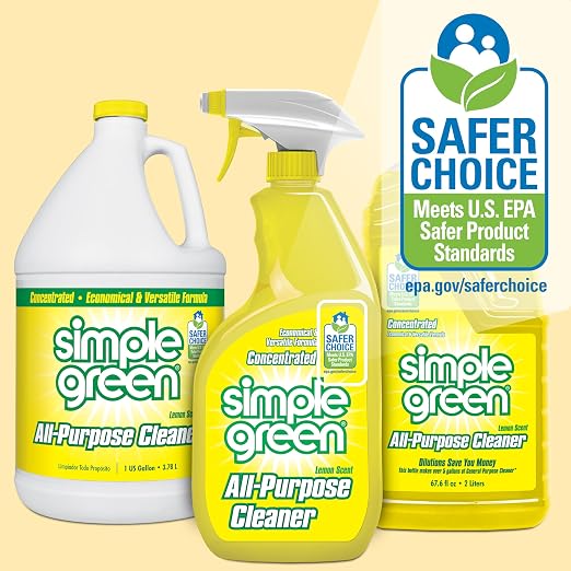Simple Green All-Purpose Cleaner, 32 Fl Oz (Pack of 3), Lemon, 96 Fl Oz