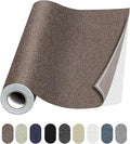 Fabric Repair Patches, 17X158 Inch Linen Repair Tape Self-Adhesive Fabric Patches Durable, DIY Large Linen Tape for Sofa, Couches, Furniture, Chair, Clothing （17X158 Inch, Brown）