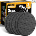 6 Inch Buffing Polishing Pads - 3Pcs Black Light Cut Pad - 6.5 Inch Face for 6 Inch 150mm Backing Plate - High-Density Buffing Sponge Pads for Car Buffer Polisher Compounding, Polishing & Waxing