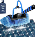 Soft Bristles Solar Panel Cleaning Brush, 20 FT Solar Panel Cleaner Kit, Including Water Fed Brush | Extendable Long Handle | Soap Dispenser for Car, RV, Boat, Windows, Deck Washing
