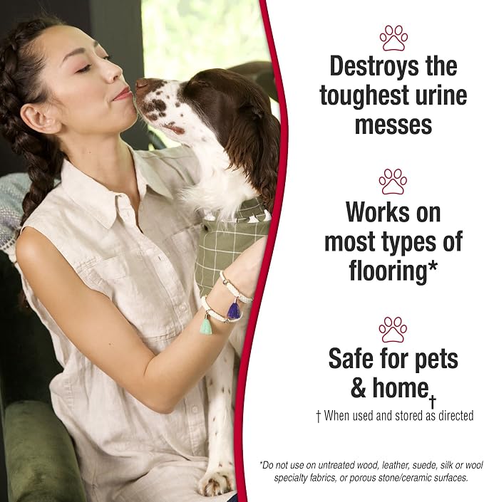 Nature’s Miracle Urine Destroyer Plus for Dogs, Enzymatic Formula Tough on Strong Dog Urine And The Yellow Sticky Residue, 1 Gal