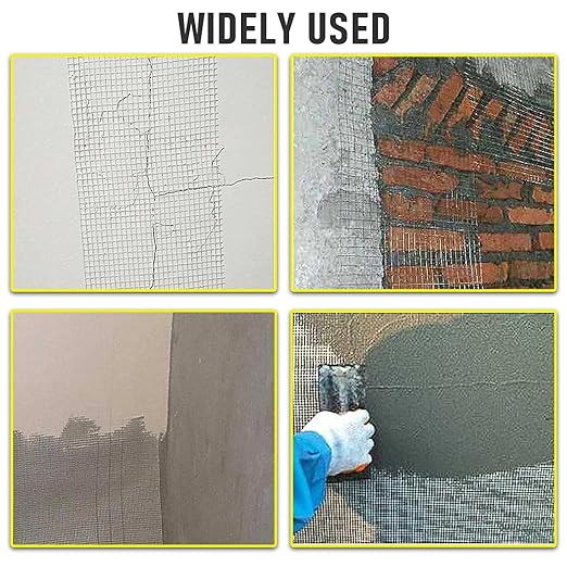 12" 100 Feet Drywall Joint Tape, Self-Adhesive Encrypted Fiberglass Drywall Repair Mesh Tape for Wall Cracks and Seam Patch