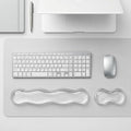 Update Gel Wrist Rest Pad for Keyboard & Mouse Set, Silicone Viscoelastic Wrist Support No Slip Pad for Pain Relief, Effortless Typing, Gaming, Computer, Laptop, Office
