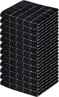Homaxy 100% Cotton Terry Kitchen Dish Cloths, Ultra Soft and Absorbent Dish Towels for Kitchen, Suitable for Drying and Washing Dishes, 12 Pack, 12 x 12 Inches, Black