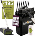 Neater Pet Brands Lift N’ Bag 2.0 Dog Pooper Scooper with Bag Attachment & 31" Pole for Small to Large Dogs, New Longer Pole, 195 Refill Bags, Heavy Duty Dog Poop Scooper for Yard, One-Hand Use
