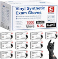 Schneider Vinyl Synthetic Exam Gloves, 4 Mil, Latex Free Disposable Gloves for Medical, Cooking, Cleaning, and Food Prep