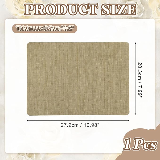 PATIKIL Linen Repair Patch, 8 x 11 Inch Self-Adhesive Linen Fabric Repair Patches for Sofa Couch Clothes Handbag Tents Car Seats Furniture, Khaki