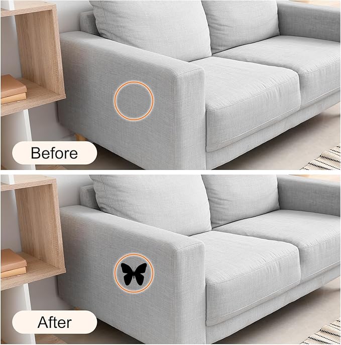 Repair Patches Repair Tape Self-Adhesive DIY Repair Patch Linen Gear Patch for Sofa, Furniture, Chair, Clothing,Tents,17x79 Inch,Black