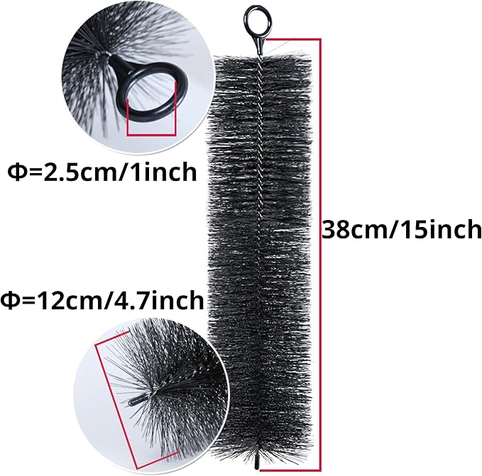 Gutter Brushes to Prevent Clogs - 5 Pack Leaf Guard for Standard 5 Inch Gutters. Easy Toolless Snap-in Installation, 15 Inch Length, 6.5 Ft Total. Stops Leaves & Pine Needles