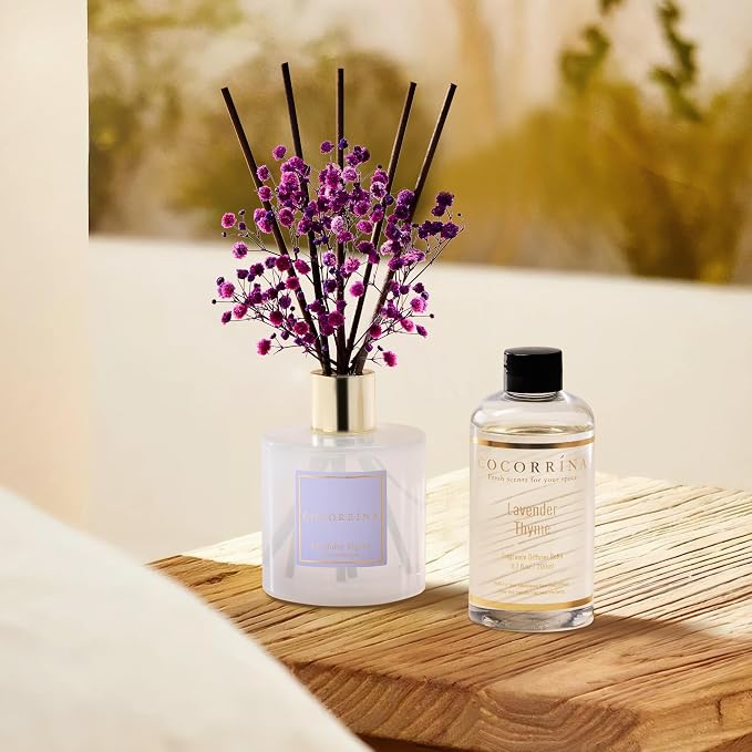 Refill- Lavender Thyme 6.7 Fl.oz Reed Diffuser Refill with 8 Sticks