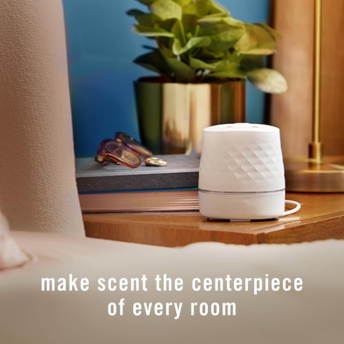 Febreze Plug Scent Booster in White, Continuous Scent Device Oil Diffuser, Compatible with Febreze Air Freshener Plug in Refills - Refills not Included