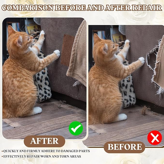 PATIKIL Linen Repair Patch, 8 x 11 Inch Self-Adhesive Linen Fabric Repair Patches for Sofa Couch Clothes Handbag Tents Car Seats Furniture, Light Beige
