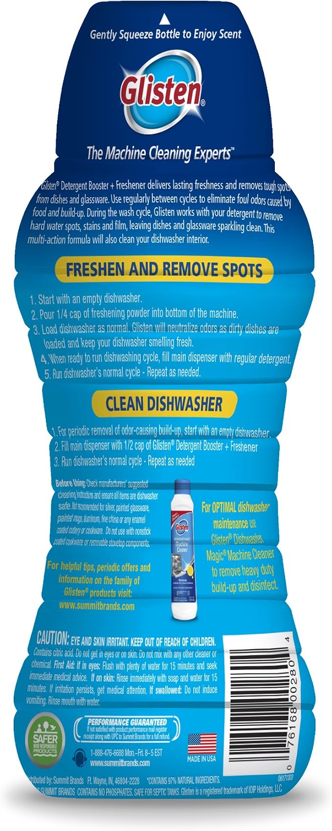 Glisten Dishwasher Detergent Booster and Freshener 4-Pack