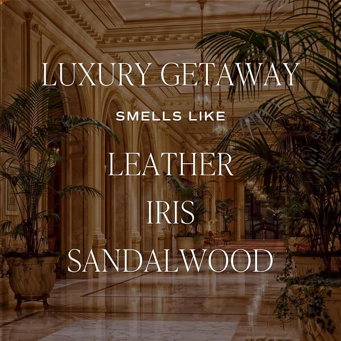 Sweet Water Decor Luxury Getaway Reed Diffuser Set - Room Diffuser with Leather, Amber & Musk Scent - Reed Diffuser for Bathroom Lasts for 4 Months - Home Diffuser with Premium Fragrance Oils