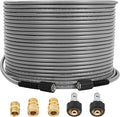 RIDGE WASHER Pressure Washer Hose, 100FT, 1/4 Inch, M22 14 Fitting | Kink Resistant, 3600 PSI, Compatible with Most Pressure Washer Accessories