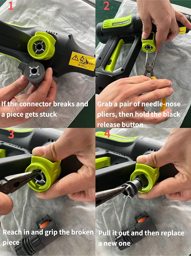 1200PSI Cordless Pressure Washer 2 Batteries - Brushless Cordless Power Washer with 6-in-1 Nozzle, Foam Cannon, LCD Display, Battery Pressure Washer for Patio, Car & Outdoor Cleaning