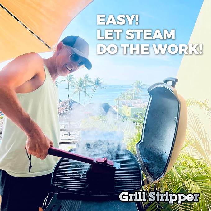 Grill Stripper Grill Cleaner for Outdoor Grill - Replacement Grill Sponge | Flame-Resistant Steam Sponge Refill for Grill Stripper BBQ Grill Cleaner For Outdoor Grill - Essential Grilling Accessories