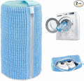 Shoe Washing Machine Bag,Laundry Shoe Bag for Washer and Dryer,Reusable Shoe Cleaning Bag for Sneakers,Tennis Shoes,With Self-locking Zipper, Microfiber Inside,Include Shoe Bag (Lite Blue - 1 Pack)