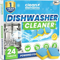 Dishwasher Cleaner Tablets & Deodorizer – 24 Pack (12 Month Supply) Deep Cleaning Descaler Pods, Removes Limescale, Hard Water, Calcium, Grease & Odor, Septic Safe Heavy Duty for Dish Washer