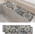 2PCS 24" X 5.5" Kitchen Sink Splash Guard Faucet Mat Mandala Super Absorbent Fast Drying Faucet Guard & Draining Mat Sink Splash Guard Behind Faucet for Kitchen, Bathroom