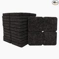 SOFTTOUCH 4717895N Heavy Duty Square Felt Furniture Pads to Protect Hardwood Floors from Scratches, 1", 48 Pack, Black, 48 Piece