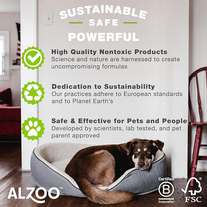 ALZOO Cat Litter Deodorizer, Concentrated Granules Absorb & Help Neutralize Odors, 100% Plant-Based Active Ingredients, Up to 30 Uses, Island Paradise Scent, 26.6 Oz., Pack of 2