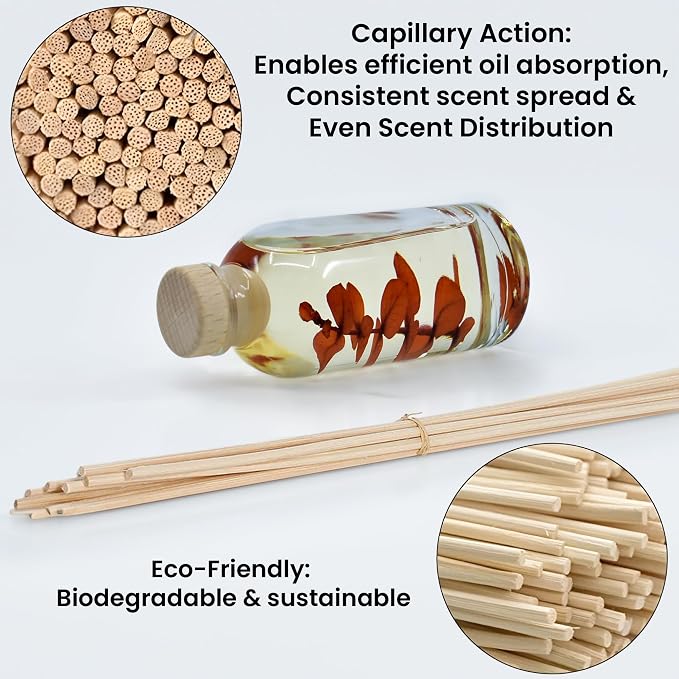 Reed Diffuser Set, Bay Rum & Sandalwood - Bathroom Décor | Powdery Bay Rum, Earthy Patchouli & Musk, A bold, spicy, Masculine scent