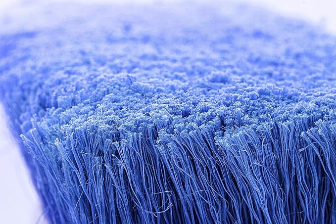 Guttermaster Blue Flow Through Essential Flagged-End Brush Head, 8-Inch | GM-215NP-8 Oblong medium soft bristle brush for gentle car wash, RV, boat, large vehicles, compatible with pole handle