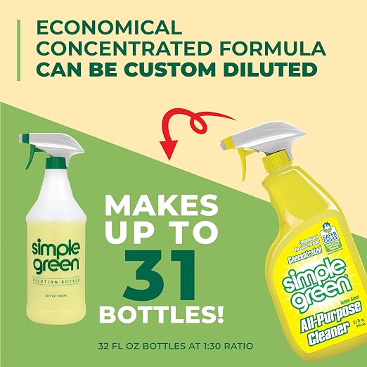 Simple Green All-Purpose Cleaner, 32 Fl Oz (Pack of 3), Lemon, 96 Fl Oz