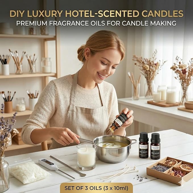 No. 1898 Fragrance Oil Set, 3 x 0.34 Fl Oz | 3 Packs Hotel-inspired Fragrance Oil Set for Diffusers, Humidifiers, Aromatherapy, Candle and Soap Making