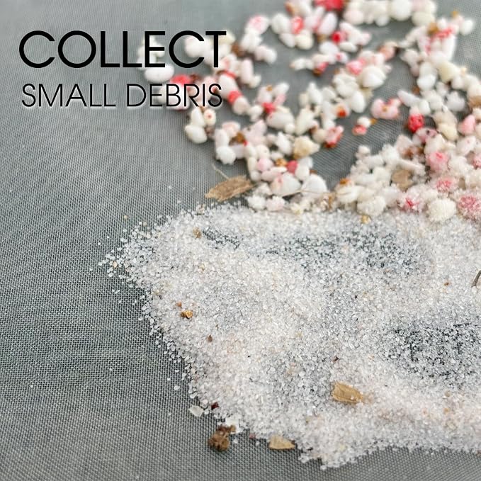TidyMister 14'' Ultra Fine Mesh Pool Skimmer Net Rake for Sand Silt Pollen Debris - Super Extra Fine Nylon Cleaning Pool Net for Above Ground & In-ground Swimming Pools