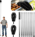 Premium 10.5 ft Gutter Cleaning Tools From The Ground Adjustable Gutter Cleaning with Pole No Ladder Needed Long Reach with Replaceable Brush Removal Leaves Trash From Roof Gutters