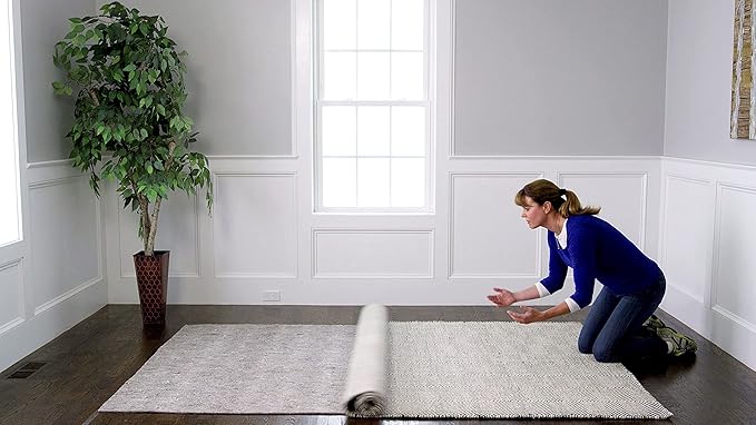 RUGPADUSA - Dual Surface - 5'x7' - 1/8" Thick - Felt + Rubber - Non-Slip Backing Rug Pad - Adds Low-Profile Comfort and Protection