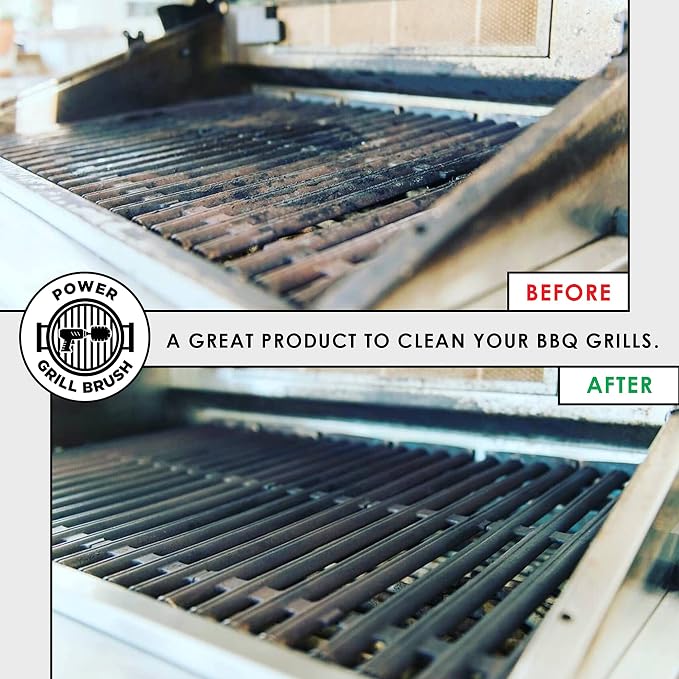 Grill Brush 5 Piece BBQ Cleaning Kit - Nylon Safe Bristle, Wire Free, Safe for All Grates Stainless Steel, Porcelain, Charcoal Smoker Grill Cleaner Scraper, Accessories Outdoor