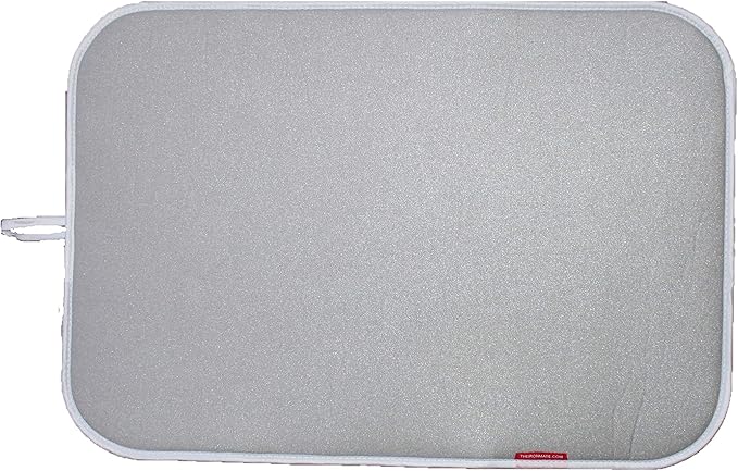 TheIronMate - Premium Ironing Pad, Designed Especially for Quilters and Crafters, Small (14in x 17in with Loop, Silver)