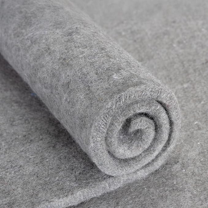RUGPADUSA - Eco-Plush - 9'x13' - 1/2" Thick - 100% Felt - Luxurious Cushioned Rug Pad - Available in 3 Thicknesses, Many Custom Sizes