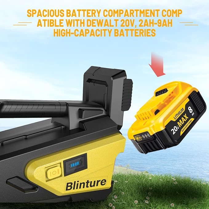 Battery Powered Water Transfer Pump, Cordless Power Washer Compatible DeWalt 18-20V, 2Ah-5Ah Battery, Cordless Water Pump, Self-Priming RV Water Pumps, Pressure Pump 50FT Head(Not include Battery)